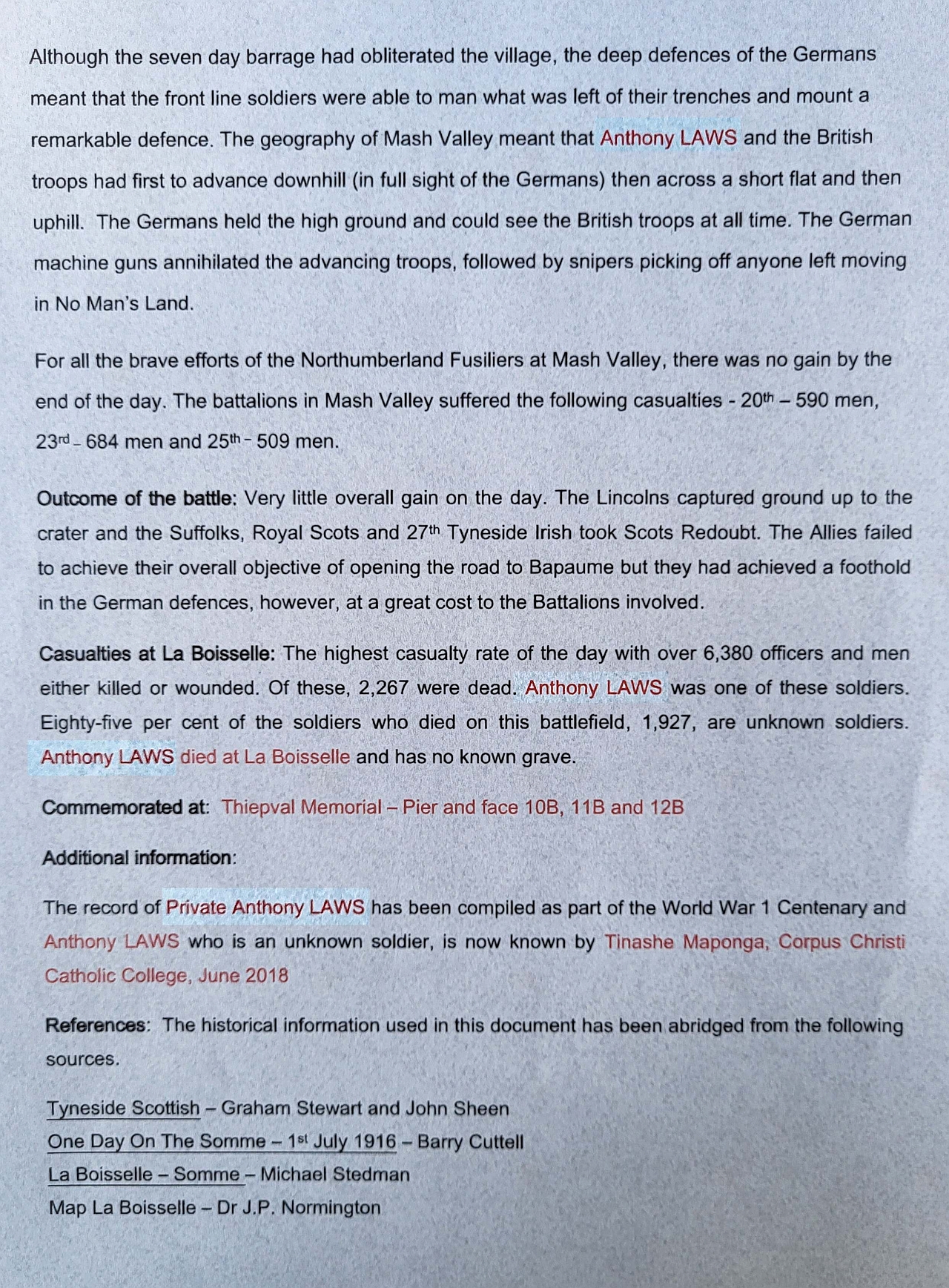 Battle of the Somme outcome